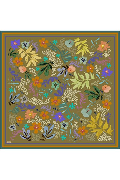 Belli Μεταξωτό μαντήλι Twill - 4043-02 Πράσινο του λαδιού