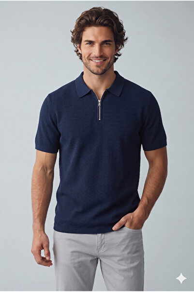 Jack & Jones Ανδρικό μπλουζάκι Max σε σκούρο μπλε με λαιμόκοψη πόλο (12288544...