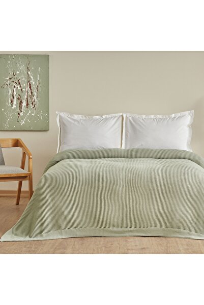 Karaca Home Cool Touch Διπλή Πλεκτή Κουβέρτα Πράσινη