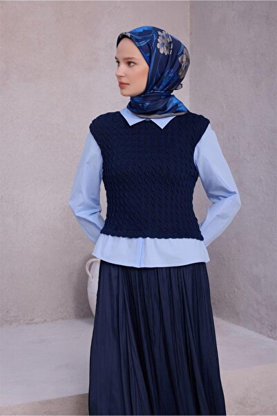 Belli Μαντήλι Twill Μετάξι - 4219-60 Ναυτικό Μπλε