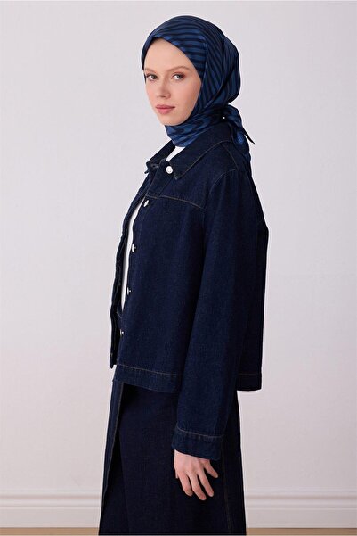 Belli Μεταξωτό μαντήλι τουίλ - 4325-52 Ναυτικό μπλε