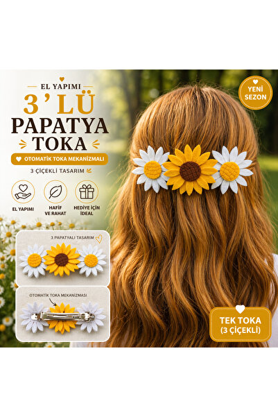 Design 4N Papatya Toka / Keçe Papatya Toka (12cm)