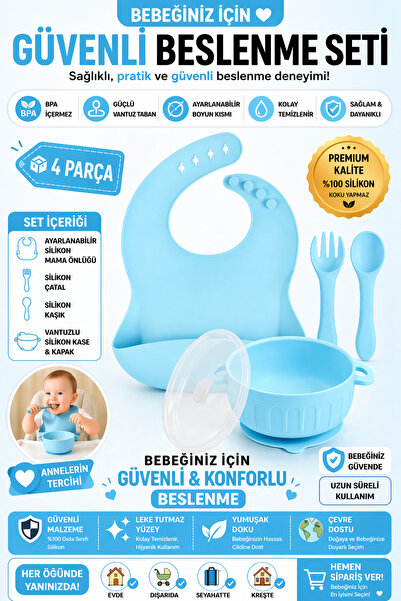 jojobebek Silicone Feeding Set, Silicone Vacuum Food Bowl with Lid, Silicone ...
