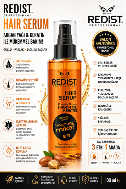 Redist Ορός μαλλιών Argan & Keratin – Επανορθωτική και Ενδυναμωτική Περιποίησ...