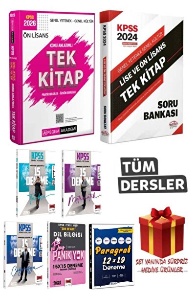 Pegem Akademi Yayıncılık 2026 Pegem Ön Lisans Konu Anlatım+Editör Lise Ön Lis...
