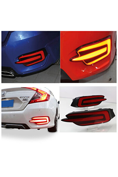 Genel Markalar Honda Civic Fc5 Arka Sis Lambası Ledi 3 Çizgi E Dizayn