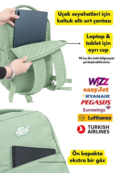Jet Turtle Σακίδιο ταξιδιού 40cm 40x30x20 cm Pegasus, Wizz Air, Ryanair, Βαλί...