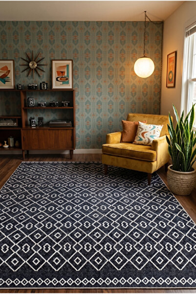 Valery Home Arya Vl Çift Taraflı katlanabilir yıkanabilir yüksek Kalite Pamuk Salon oturma Odası balkon Kilim