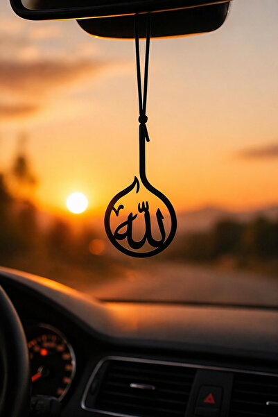 VENON Metal ✨ ELİF ALLAH ✨ YAZILI Dikiz Aynası Süsü Metal Araba Askılık Motif...