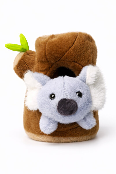 Ecrou Koala Plush Hiding in Its Nest