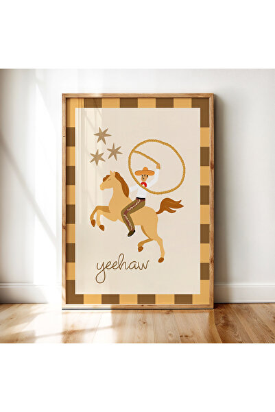 luxorpixels (Çerçevesiz) Cowboy Yehaw Çocuk Odası Poster