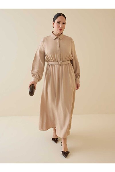 ALİA Φόρεμα Μεγάλου Μεγέθους - Κρεμ -