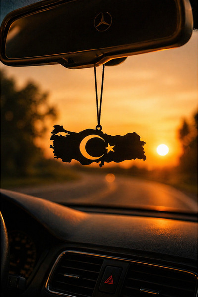 VENON Metal ✨ HARİTA TÜRK TOPRAKLARI ✨ Dikiz Aynası Süsü Metal Araba Askılık ...