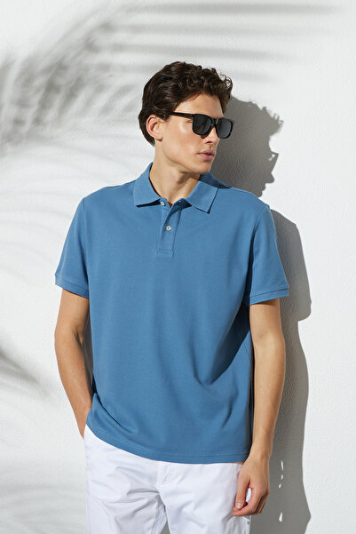 Tudors Ανδρικό μπλουζάκι με κλασική εφαρμογή 100% βαμβακερό μονόχρωμο μπλουζά...