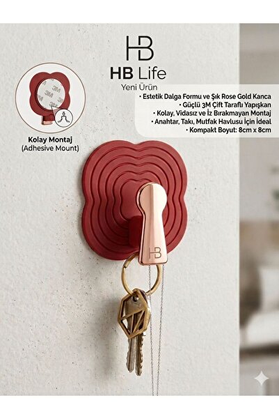 HB LİFE Yapışkanlı Havlu Askısı Küçük Plastik Duvar Askılığı Banyo Mutfak Hav...