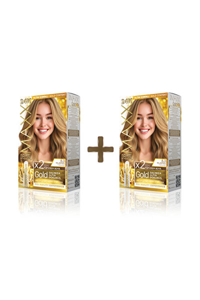 MAXX DELUXE 2'li Golden Beauty Set Saç Boyası 8.3 Bal Köpüğü