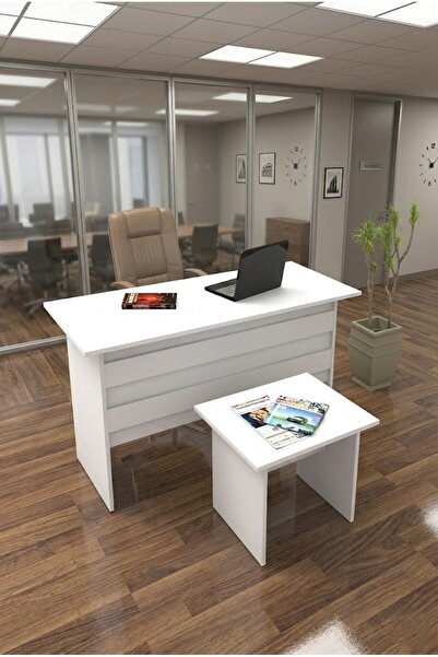L'occi Concept DiegoOfis Çalışma Masası ve Yan Sehpa Takımı - 2'li Set Büro M...