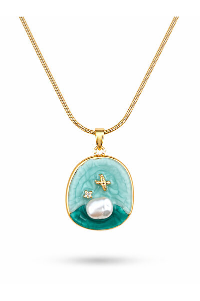 ZEYOLER FineJewelry Sea Pearl Deniz Temalı Çelik Kolye