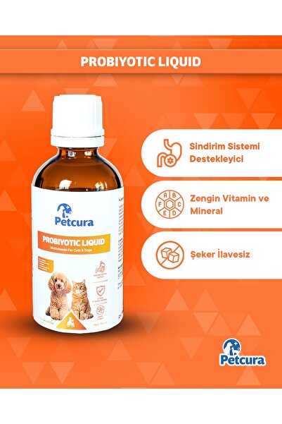 PETCURA Probiyotic Liquid (Kedi ve Köpekler İçin Sindirim ve Bağırsak Sağlığı Destekleyici Damla)