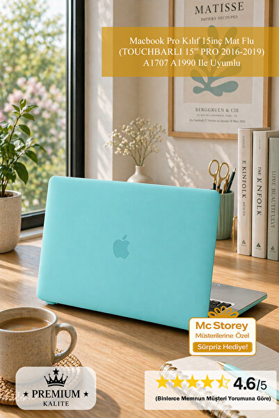Mcstorey Macbook Pro Kılıf 15inç Mat Flu (TOUCHBARLI 15" PRO 2016-2019) A1707...