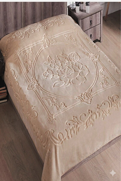Sarar Χρυσή ανάγλυφη διπλή κουβέρτα για εξωτερικούς χώρους Cappucino