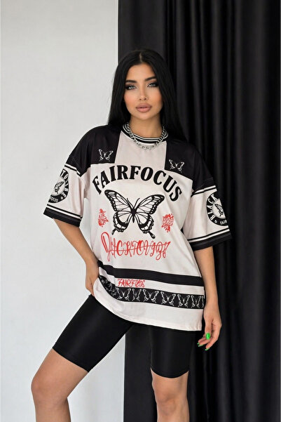 İLKCET MODA Focus Unisex Oversize Tshirt