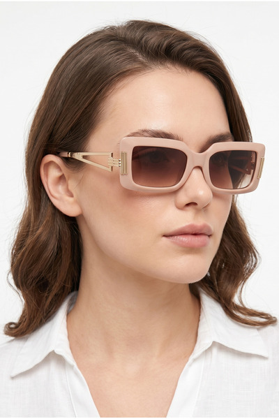 La Viva Beige Matte UV400 Filter Women's Sunglasses G24LVS3304R03