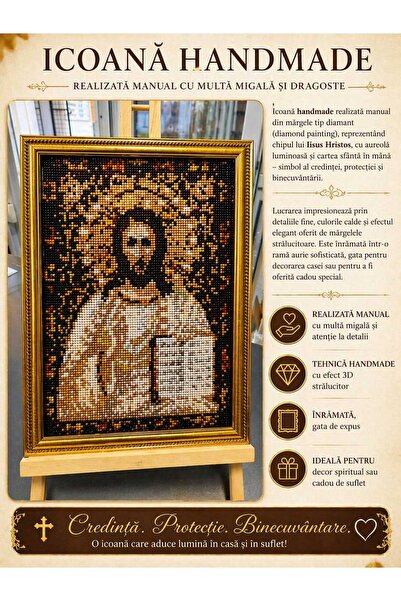 Handmade Icoana Iisus Hristos