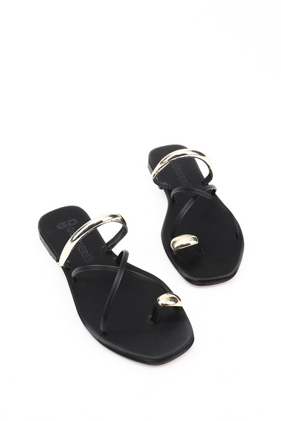 GÖNDERİ(R) Γυναικείες μαύρες σαγιονάρες