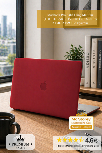 Mcstorey Macbook Pro Kılıf 15inç Mat Flu (TOUCHBARLI 15" PRO 2016-2019) A1707...