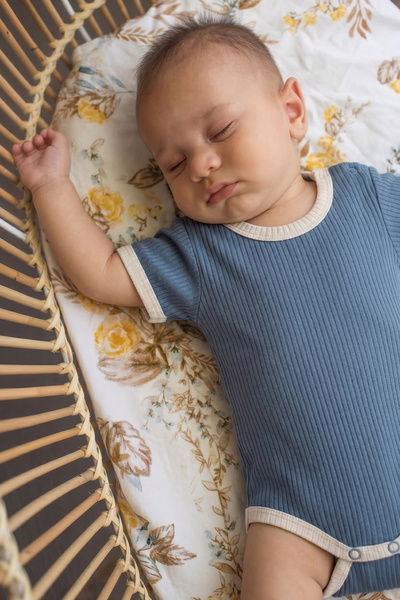 Cigit Μπλουζάκι με ανοιχτούς ώμους με ρέλι για ηλικίες 0-3 ετών, Μπλε Ινδικό