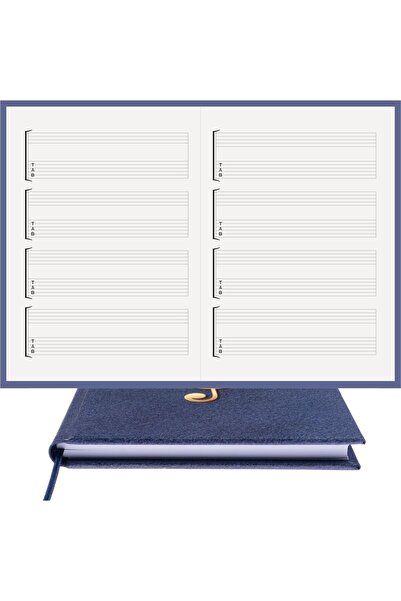 BİDEFTER مفكرة جيتار (مفتاح فارغ وصينية) 100% صناعة يدوية، خياطة يدوية (خيوط)...
