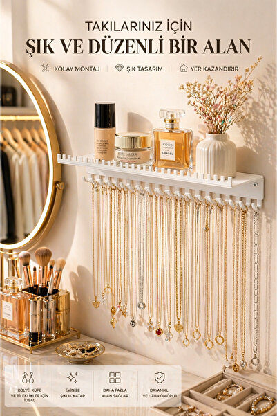 VENON ΛΕΥΚΟ Μεταλλικό Βάση Κρεμάστρας Κοσμημάτων Επιτοίχιας Τοποθέτησης Βάση ...