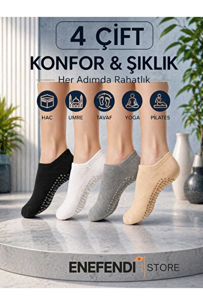 NF ND ENEFENDİ 4 ζευγάρια αντιολισθητικές κάλτσες γιόγκα, πιλάτες και ταβάφ, ...