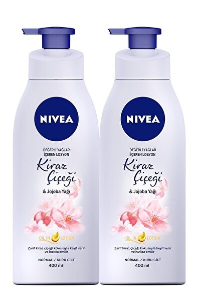 NIVEA Vücut Losyonu Kiraz Çiçeği & Jojoba Yağı Normal / Kuru Ciltler,400 Ml 2...