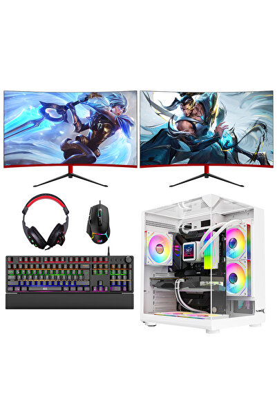 TURBOX Tx8612 i5 10400F 16GB Ram 512GB NVMe SSD 8GB RTX3050 2x 23.6 inç 165Hz...