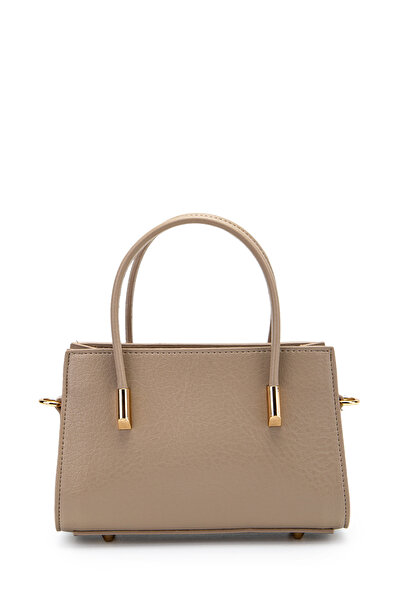 minebag Geantă de damă cu detaliu auriu și curea fixă, tip crossbody, Siena Mink