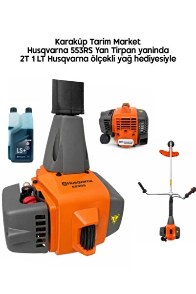 Husqvarna Benzinli Yan Tırpan 553RS 3.1 HP / Askılık+Otomatik Başlık+Elmas Da...