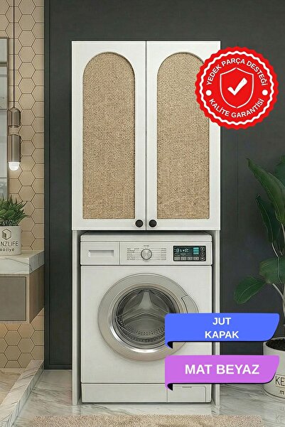 Kenzlife çamaşır-kurutma-bulaşık makinesi dolabı mahidevran mat beyaz 180*70*...