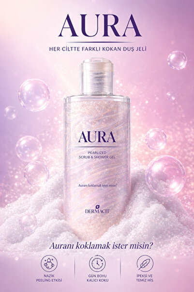 DERMACIT Aura Premium Duş Jeli Her Ciltte Farklı Kokan Özel Koku Deneyimi