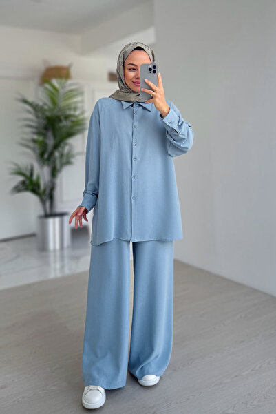 Ka Hijab Σετ Μπλε Πέρλες