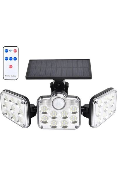 gaman 138 Led Güneş Enerjili 3 Mod Kumandalı 5 Metre Kablolu Kaliteli Sensörlü Solar Sokak Lambası