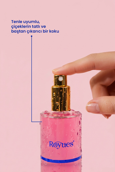 Royues Kadın Vücut Spreyi Egzotik Gül Aromalı - Uzun Süre Kalıcı, Nemlendirici Formül 100ml