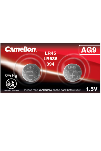 CAMELİON Set 2 Baterii Alcaline Buton AG9 LR936 1.5V 45mAh, pentru Calculatoa...