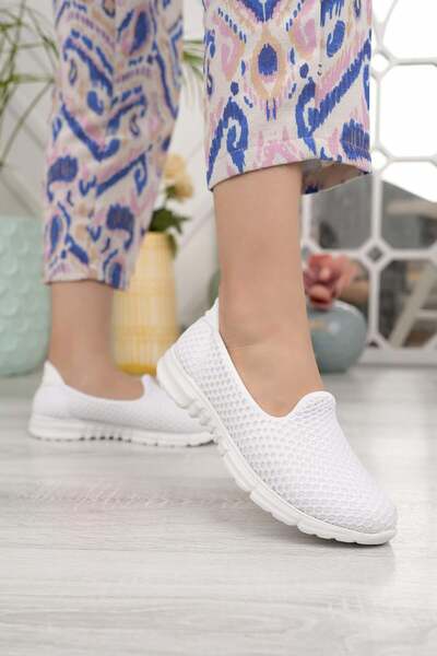 Nesil Shoes Dvm 901 Λευκά Ανατομικά Ευέλικτα Γυναικεία Παπούτσια Περπάτημα