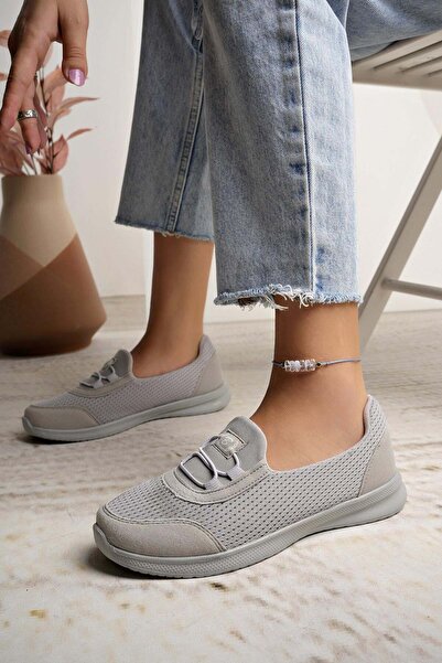 Nesil Shoes Γυναικεία παπούτσια περπατήματος Bsea 575 Ice grey Memory Foam