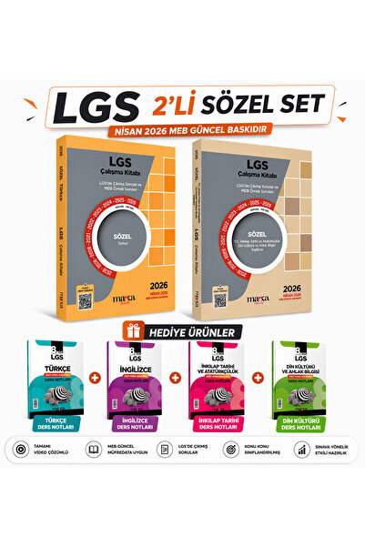 Marka Yayınları 2026 8. Sınıf LGS Çıkmış Sorular ve MEB Örnek Soruları Sözel ...