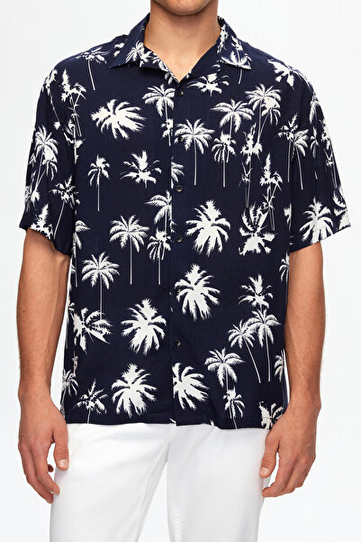 D'S Damat Καλοκαιρινό κοντομάνικο μπλουζάκι με μοτίβο βισκόζης