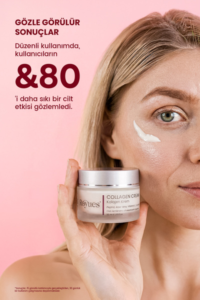Royues Kolajen Yüz Kremi Su Bazlı - Aydınlatıcı, Yaşlanma Karşıtı, Tüm Cilt Tipleri 50ml