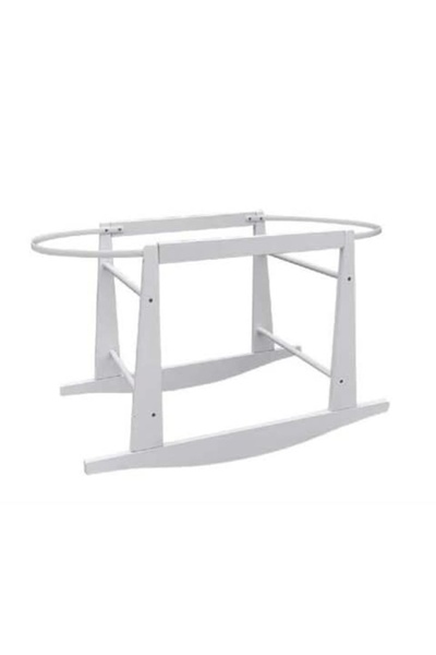 ZEE STAR Wooden Moses basket holder, white color, rocking